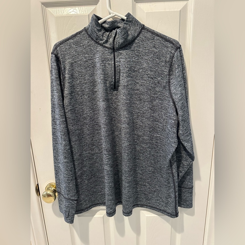 Ideology Heathered Black Quarter Zip Women's Jacket
